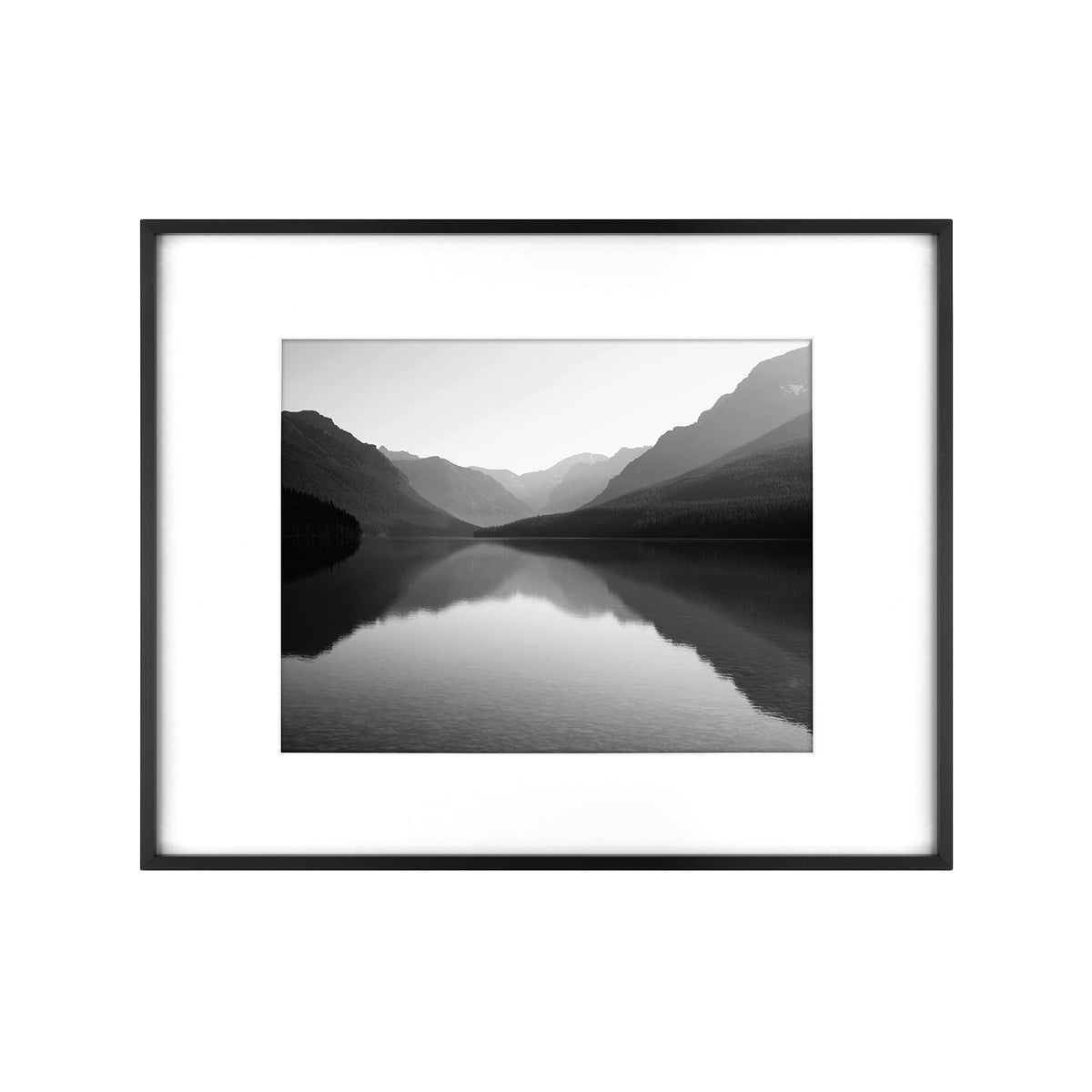 Foundry Matted Picture Frame, 16x20 with 11x14 Mat, Black, 1-Pack