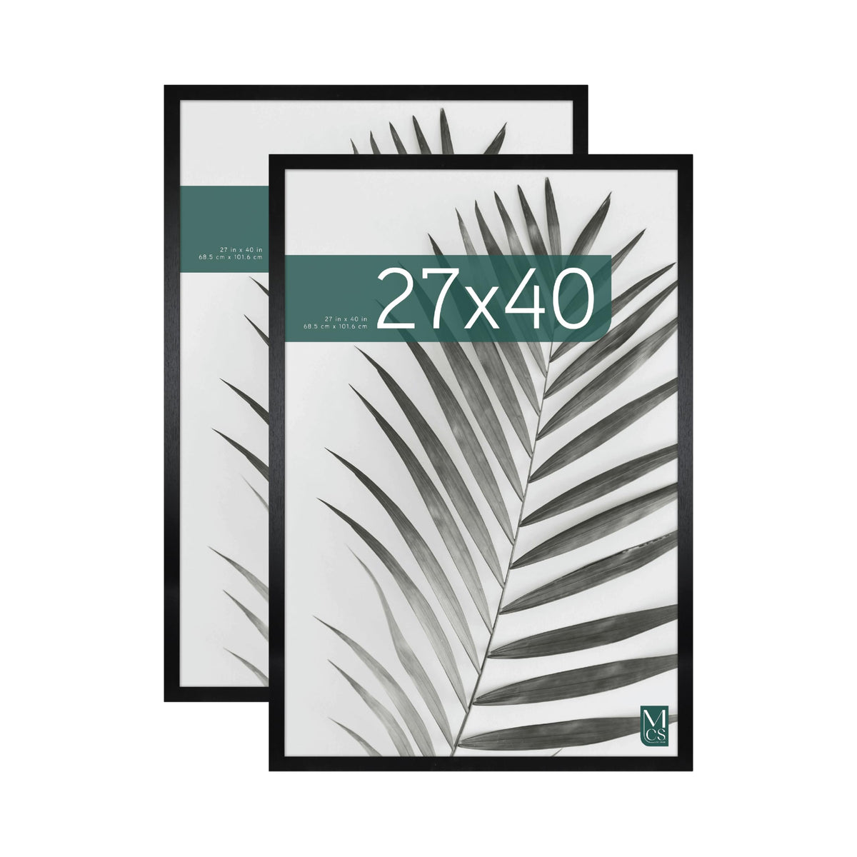 Studio Gallery Unmatted Picture Frame, 27x40, Black Woodgrain, 2-Pack