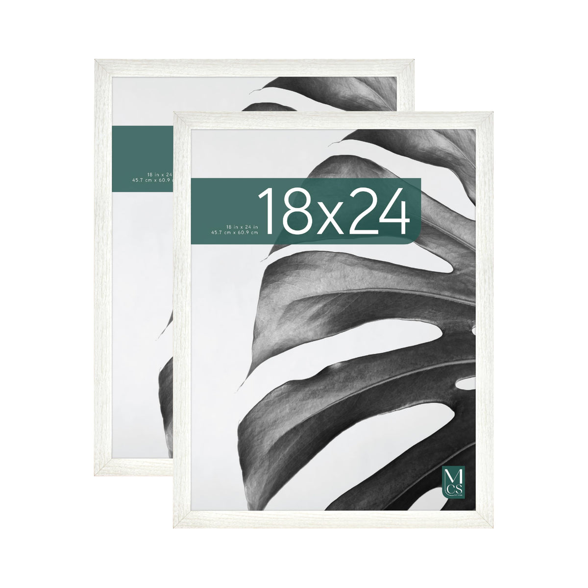 Studio Gallery Unmatted Picture Frame, 18x24, White Woodgrain, 2-Pack