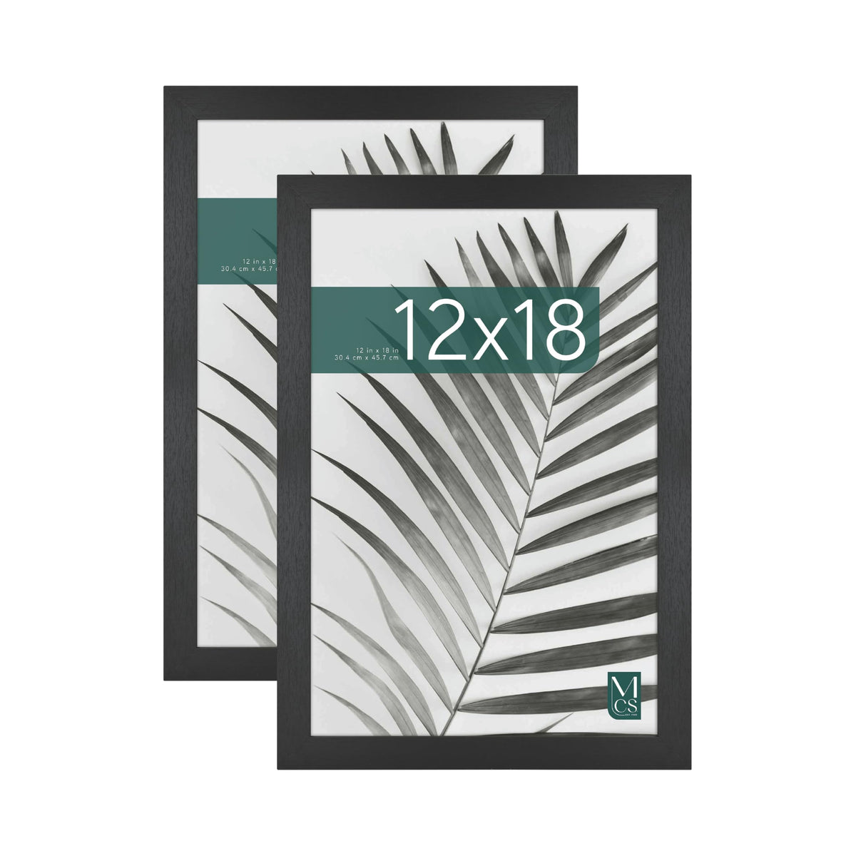 Studio Gallery Unmatted Picture Frame, 12x18, Black Woodgrain, 2-Pack