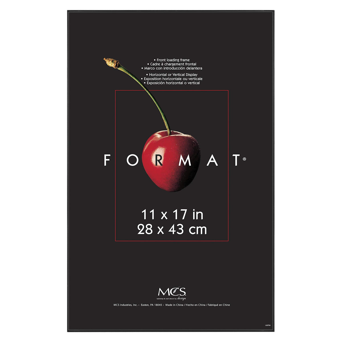 Format Picture Frame, 11x17, Black, 1-Pack