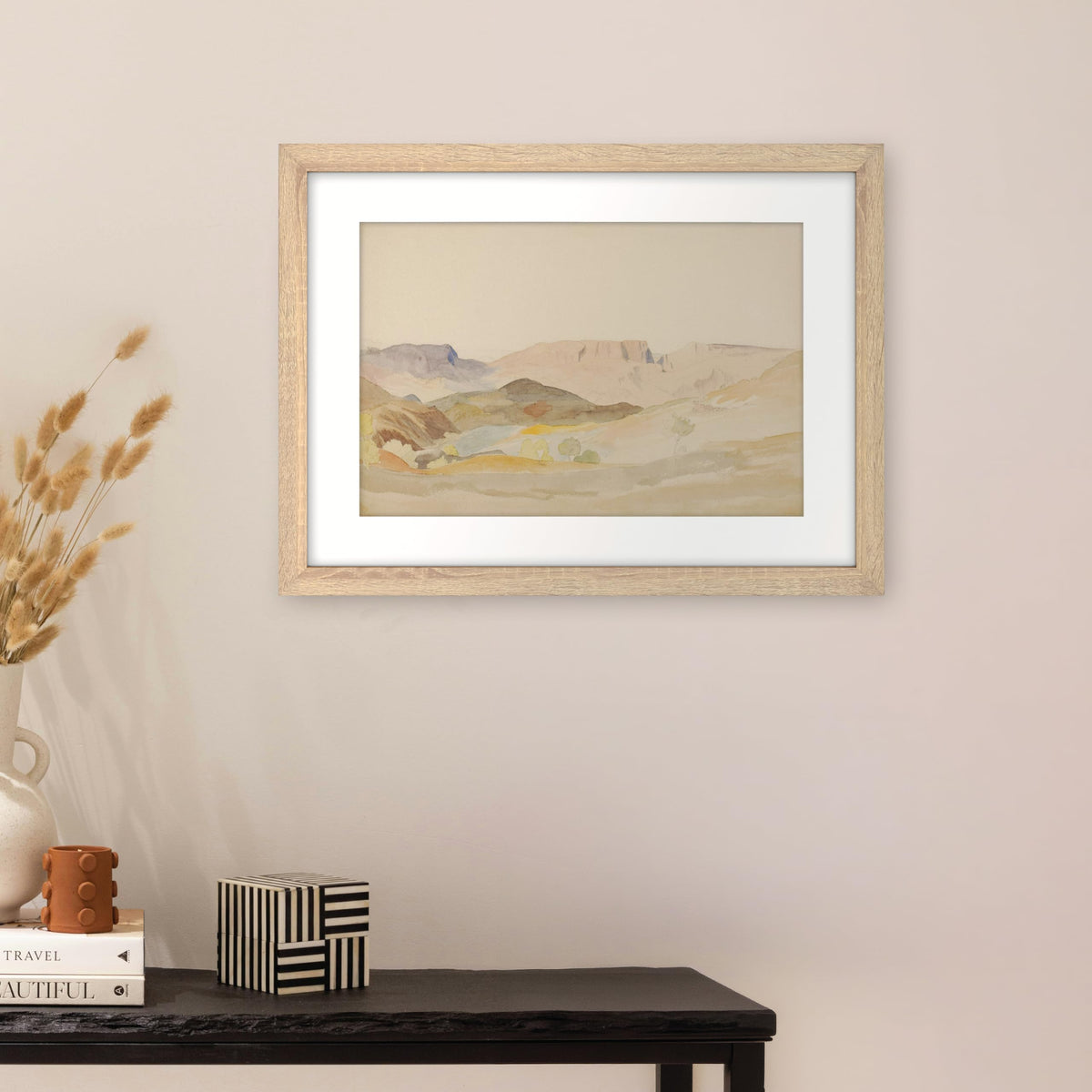 Studio Gallery Matted Picture Frame, 16x22 with 12x18 Mat, Natural Woodgrain, 1-Pack