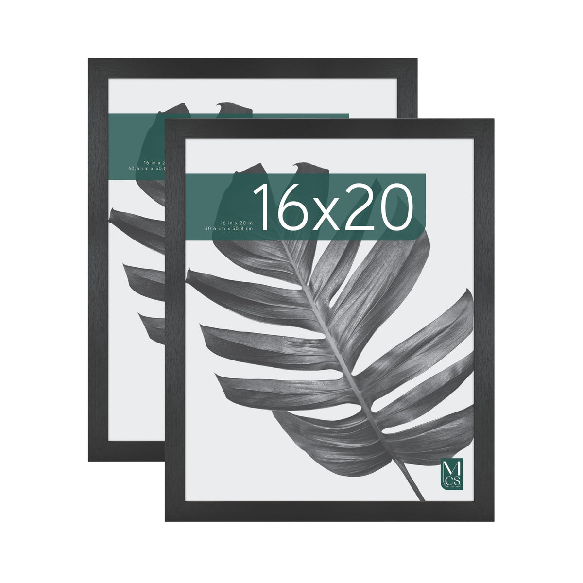Studio Gallery Unmatted Picture Frame, 16x20, Black Woodgrain, 2-Pack