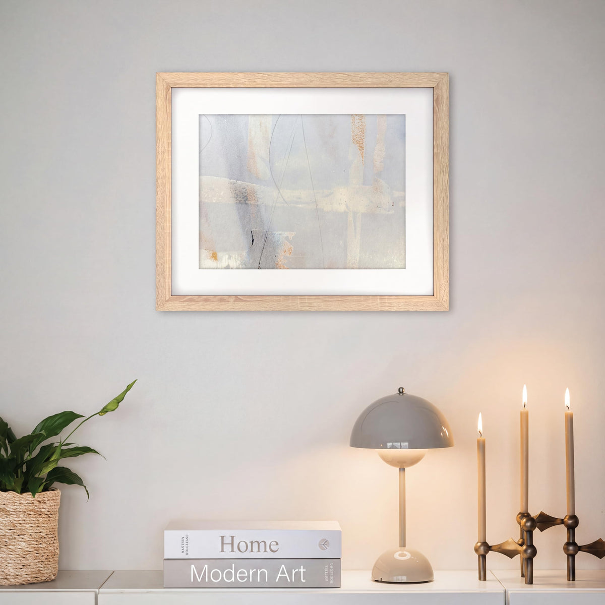 Studio Gallery Matted Picture Frame, 16x20 with 12x16 Mat, Natural Woodgrain, 1-Pack