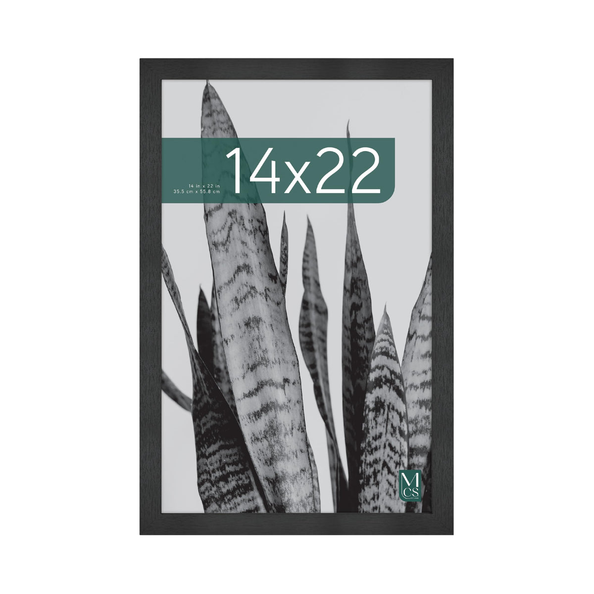 Studio Gallery Unmatted Picture Frame, 14x22, Black Woodgrain, 1-Pack