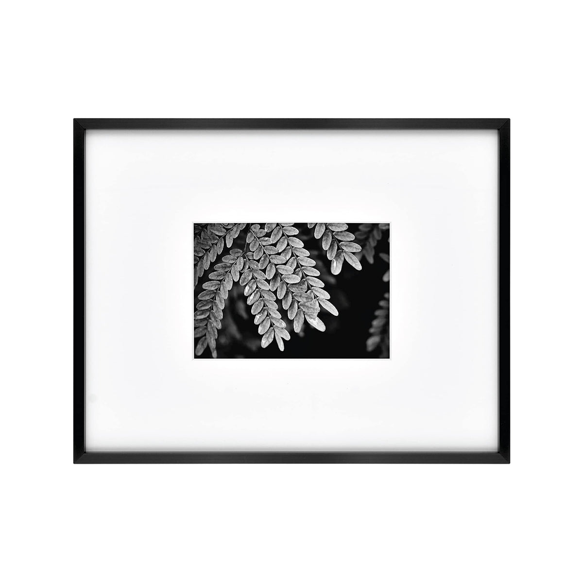 Foundry Matted Picture Frame, 11x14 with 5x7 Mat, Black, 1-Pack