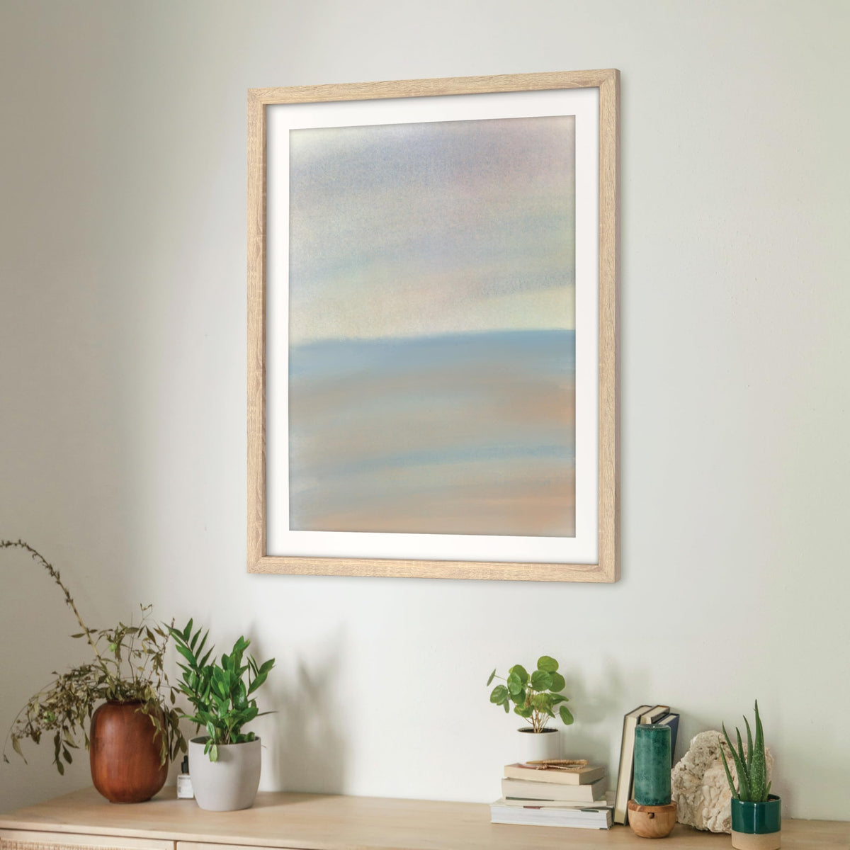 Studio Gallery Matted Picture Frame, 28x34 with 24x30 Mat, Natural Woodgrain, 1-Pack