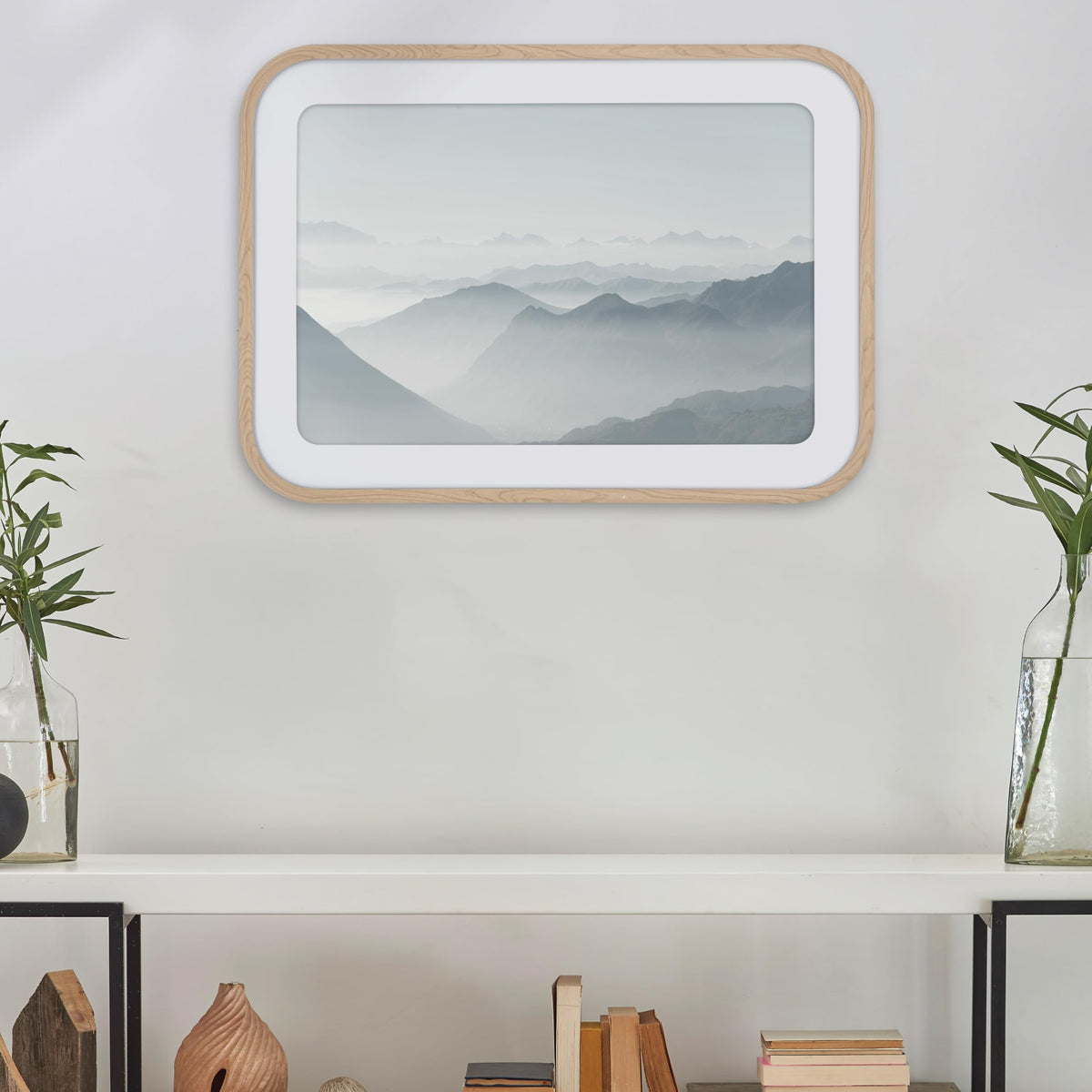 Modern Arc Matted Poster Frame, 20x28 with 16x24 Mat, Natural, 1-Pack