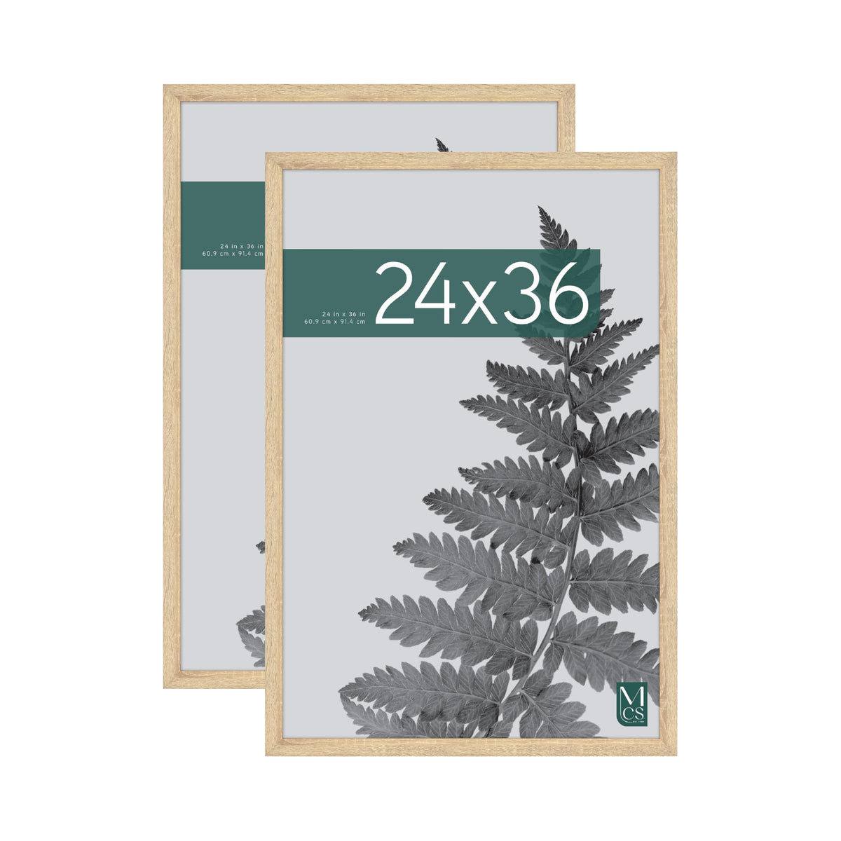 Studio Gallery Unmatted Picture Frame, 24x36, Natural Woodgrain, 2-Pack