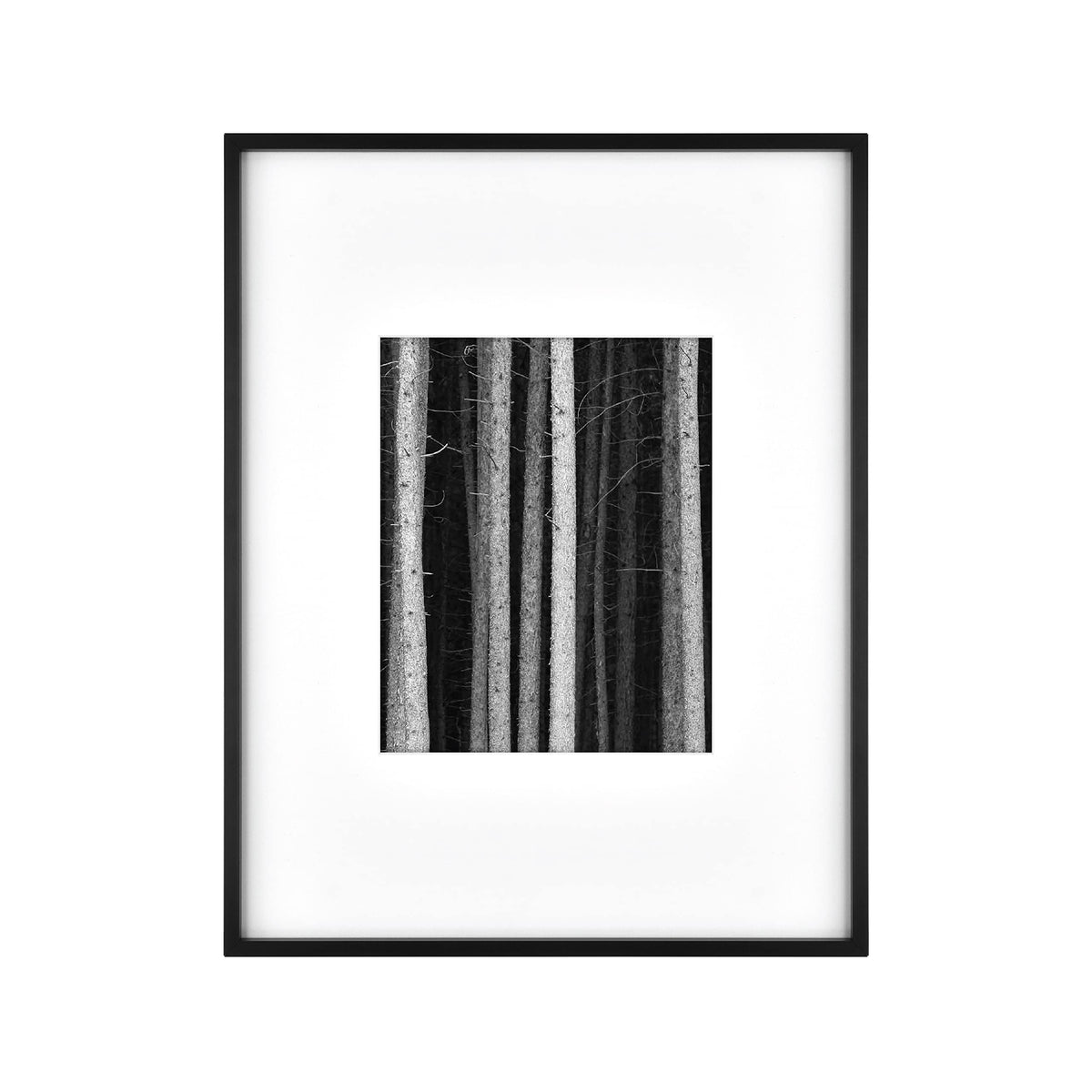 Foundry Matted Picture Frame, 14x18 with 8x10 Mat, Black, 1-Pack