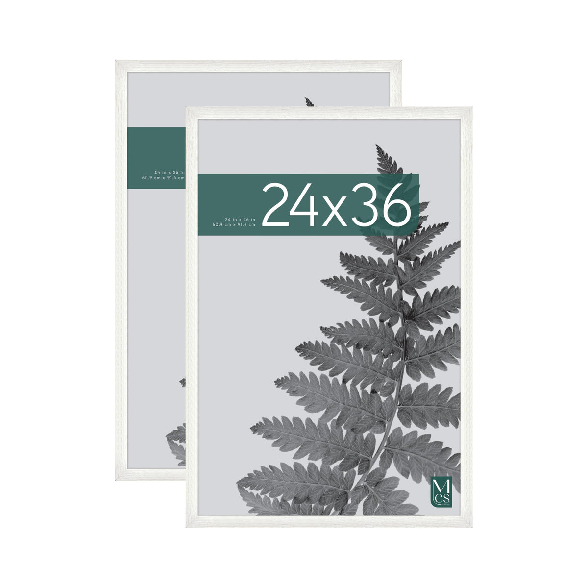 Studio Gallery Unmatted Picture Frame, 24x36, White Woodgrain, 2-Pack
