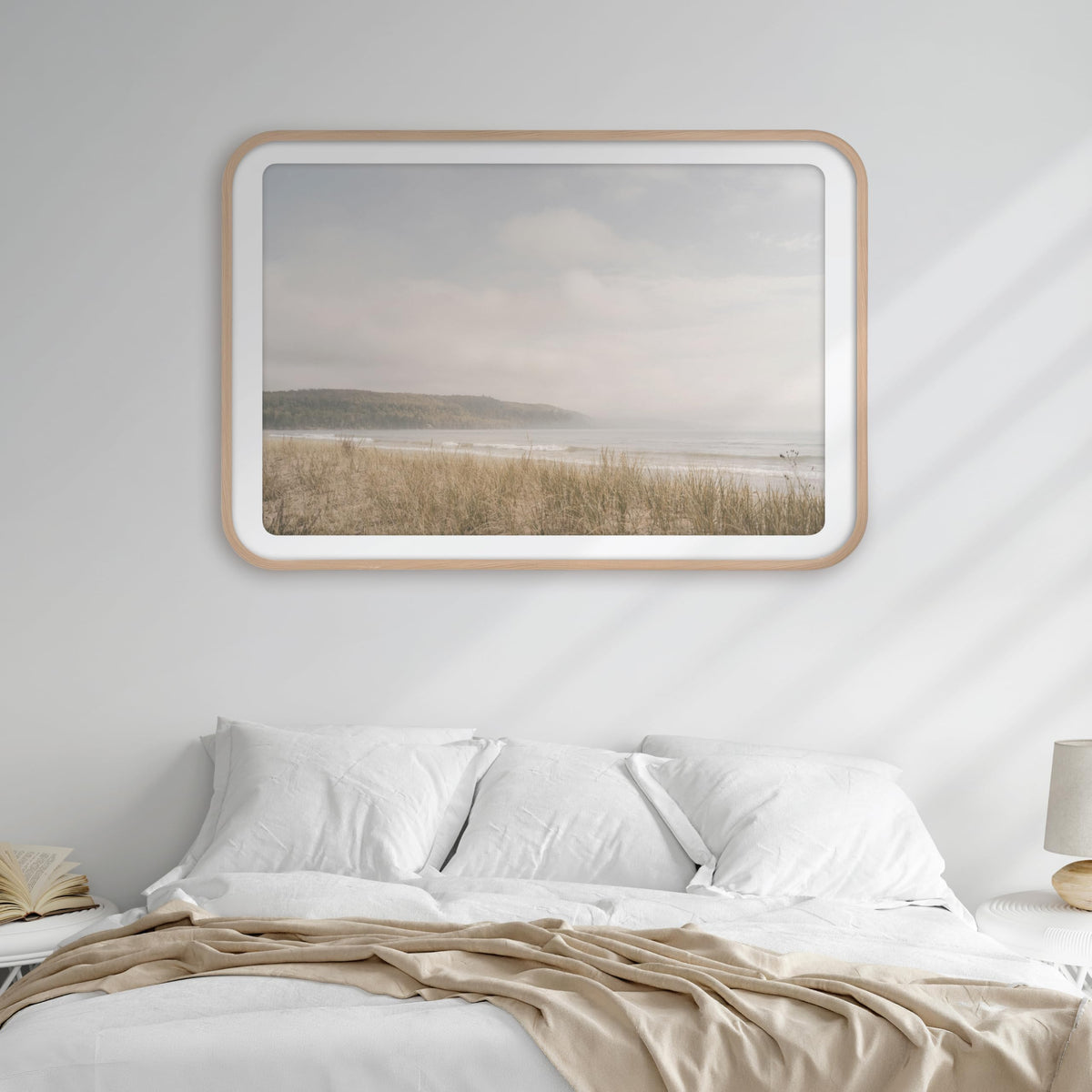 Modern Arc Matted Poster Frame, 27x40 with 24x36 Mat, Natural, 1-Pack