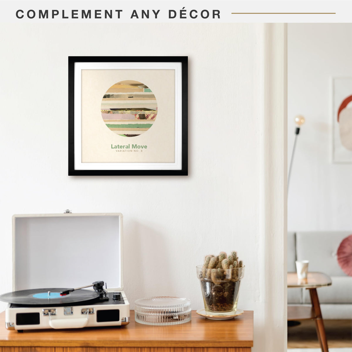 Record Album Matted Display Frame, 15x15, Black, 1-Pack