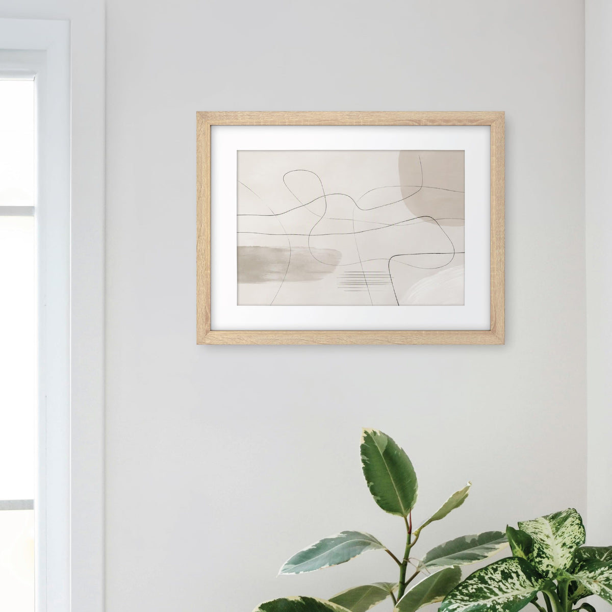 Studio Gallery Matted Picture Frame, 17x23 with 13x19 Mat, Natural Woodgrain, 1-Pack