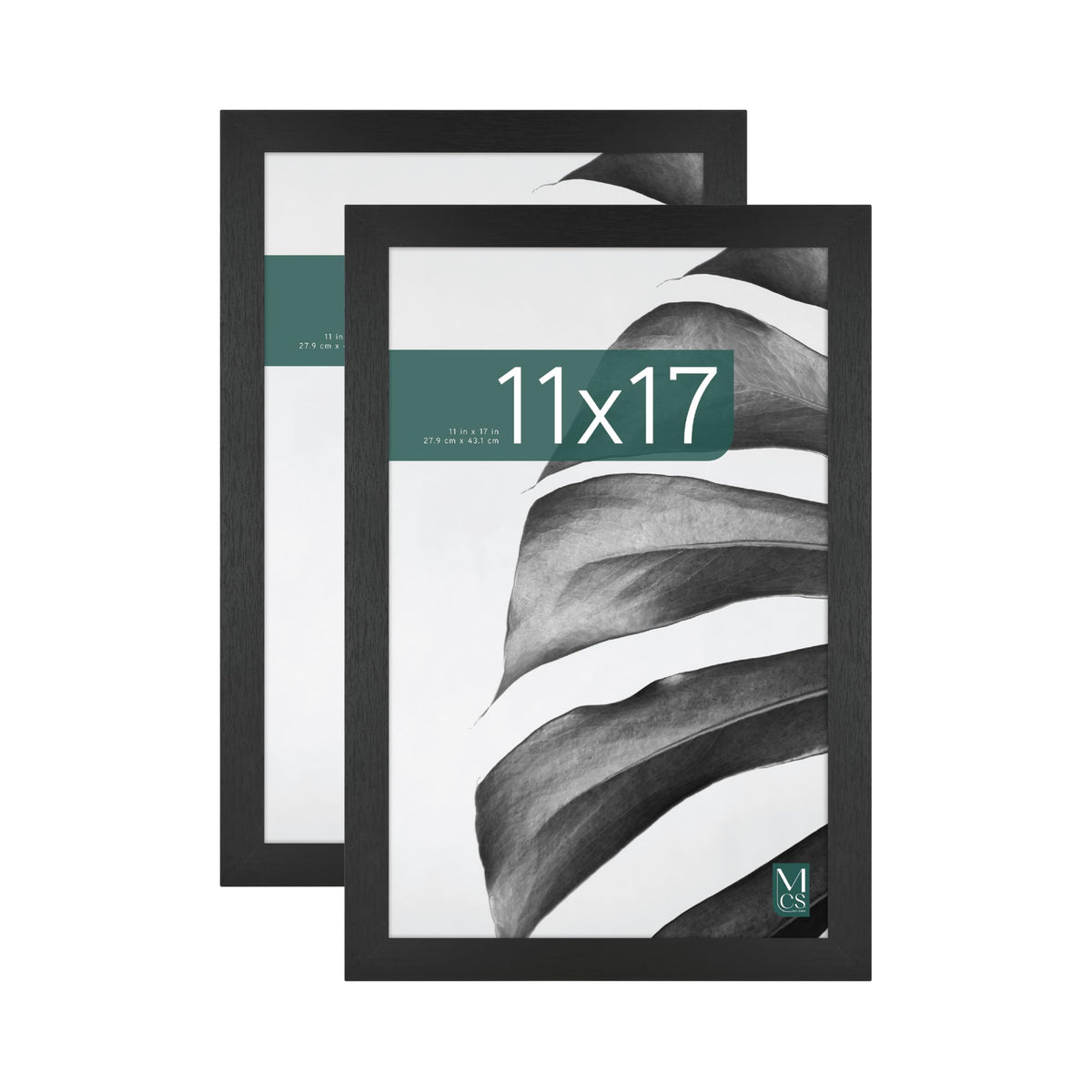 Studio Gallery Unmatted Picture Frame, 11x17, Black Woodgrain, 2-Pack