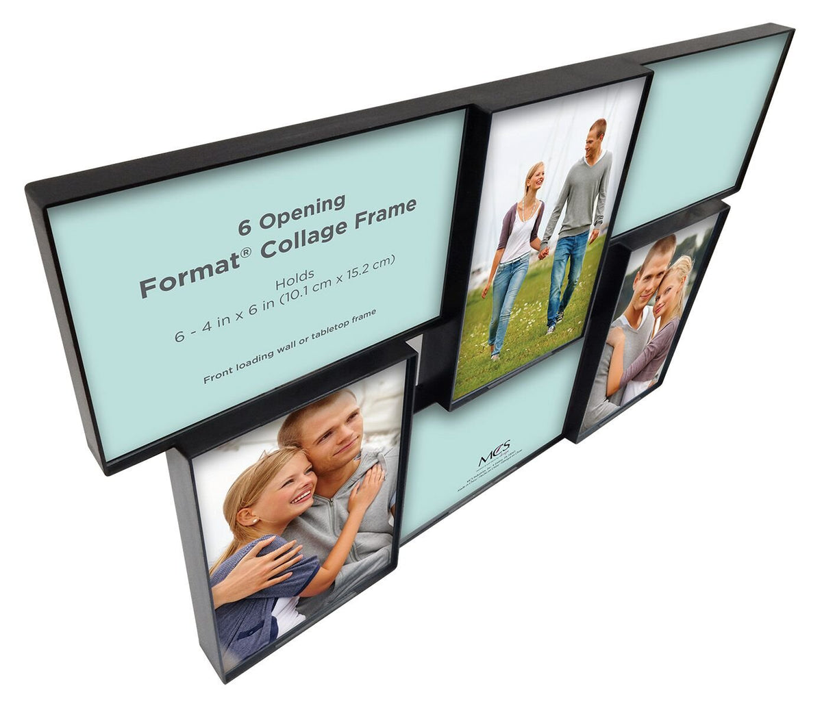 Format Collage Frame, 6-Opening 4x6, Black, 1-Pack
