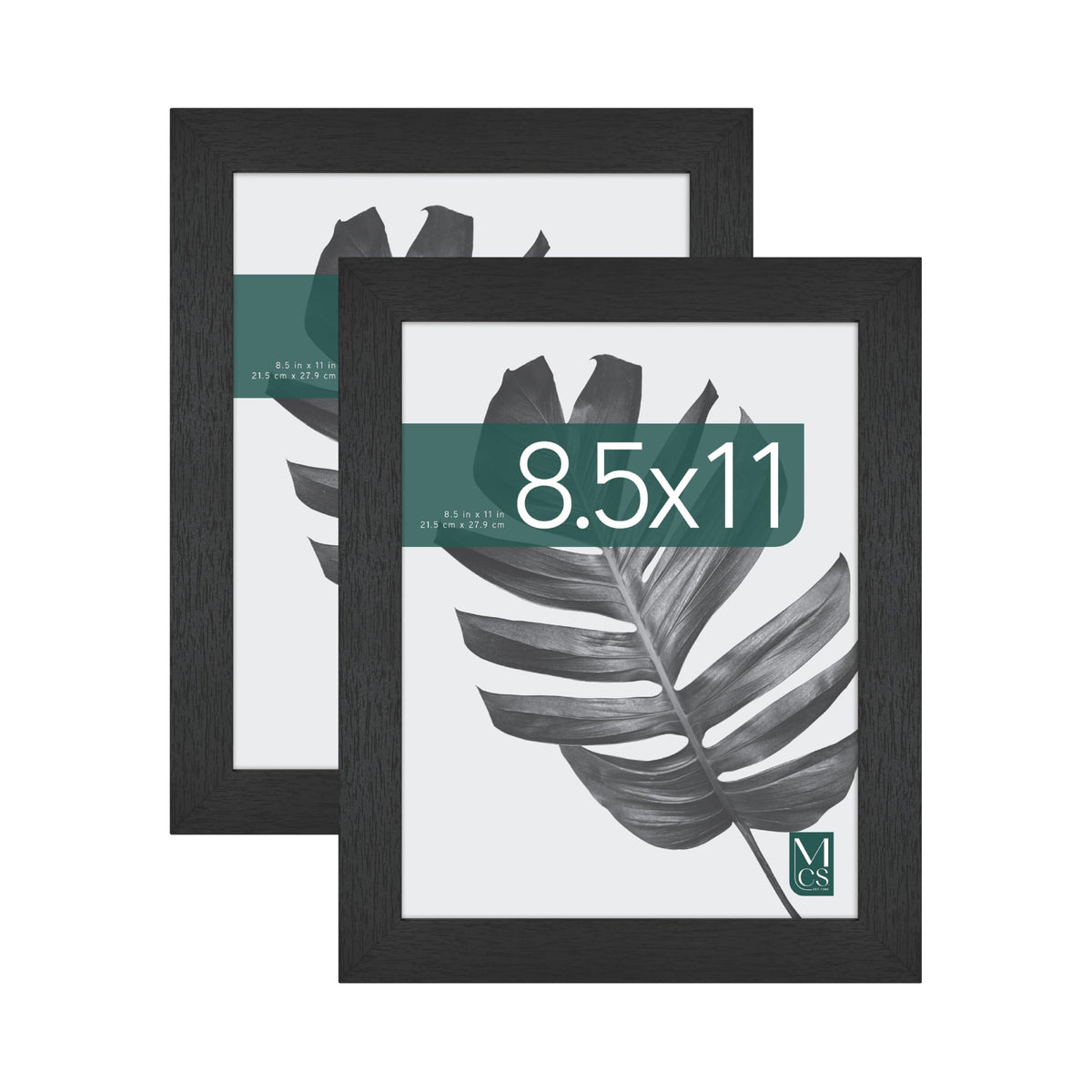 Studio Gallery Unmatted Picture Frame, 8.5x11, Black Woodgrain, 2-Pack