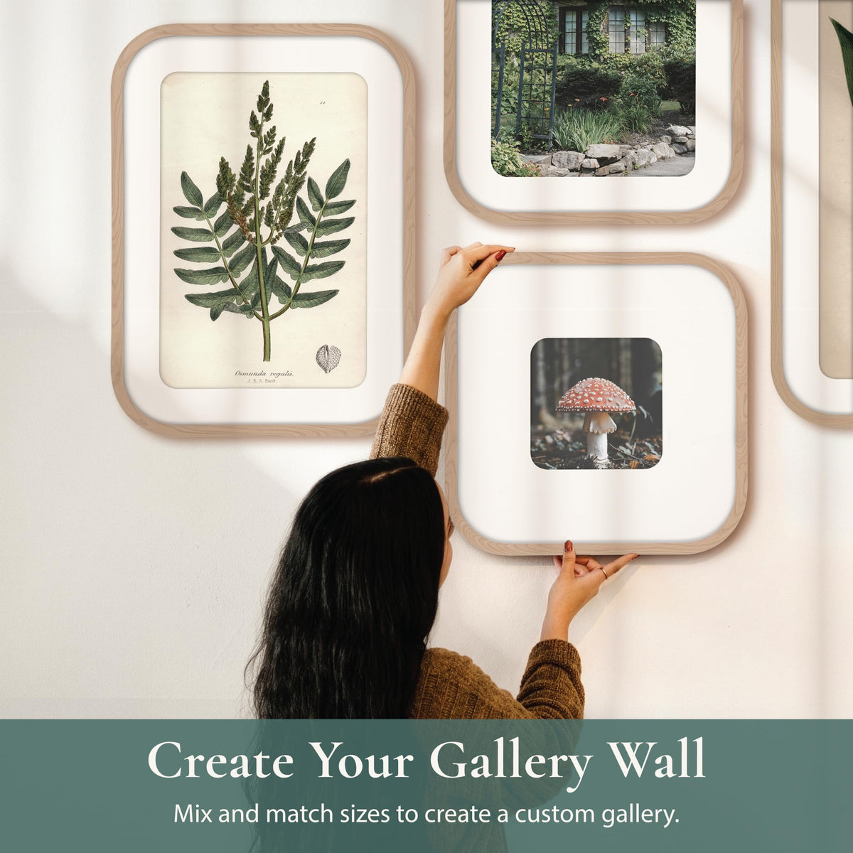 Modern Arc Matted Poster Frame, 17x23 with 13x19 Mat, Natural, 1-Pack