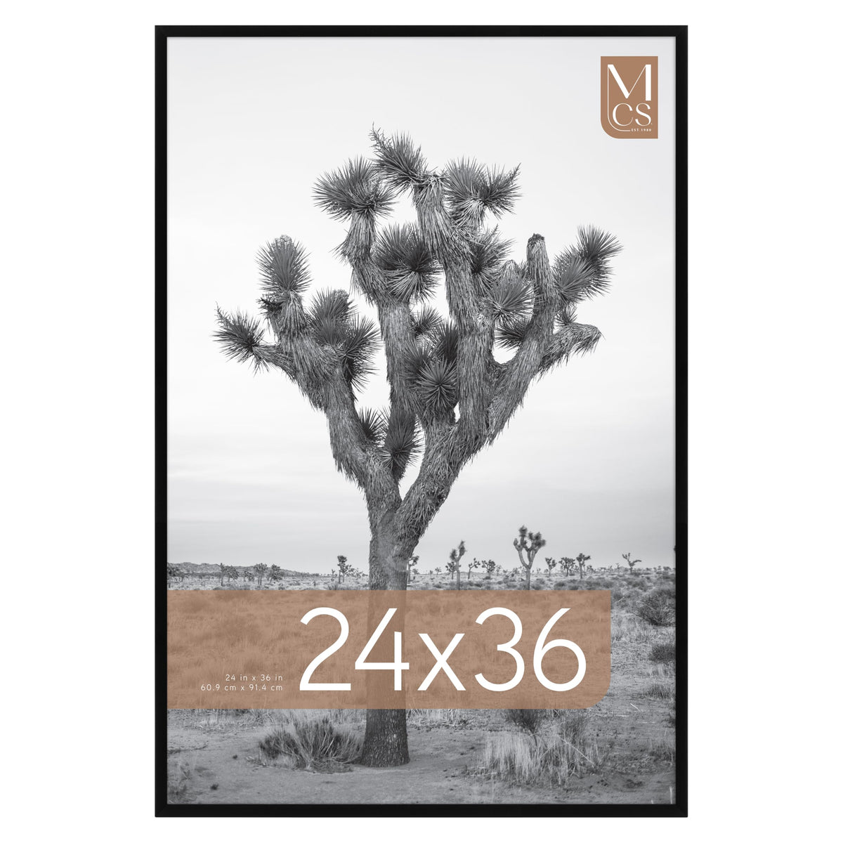 Everline Unmatted Poster Frame, 24x36, Black, 1-Pack