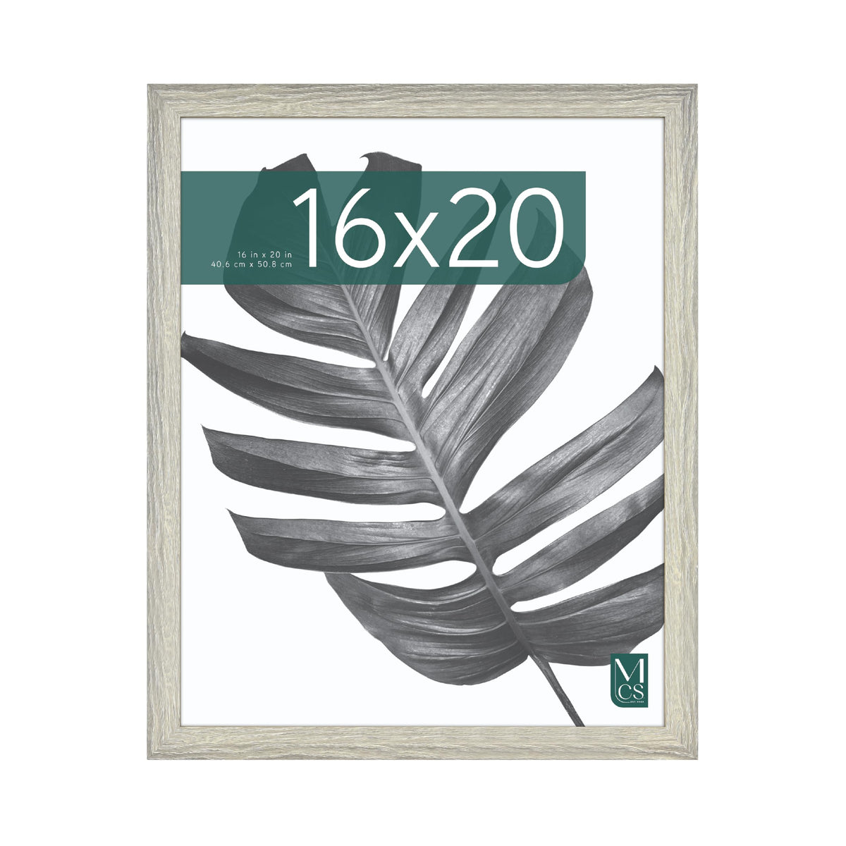 Studio Gallery Unmatted Picture Frame, 16x20, Gray Woodgrain, 1-Pack