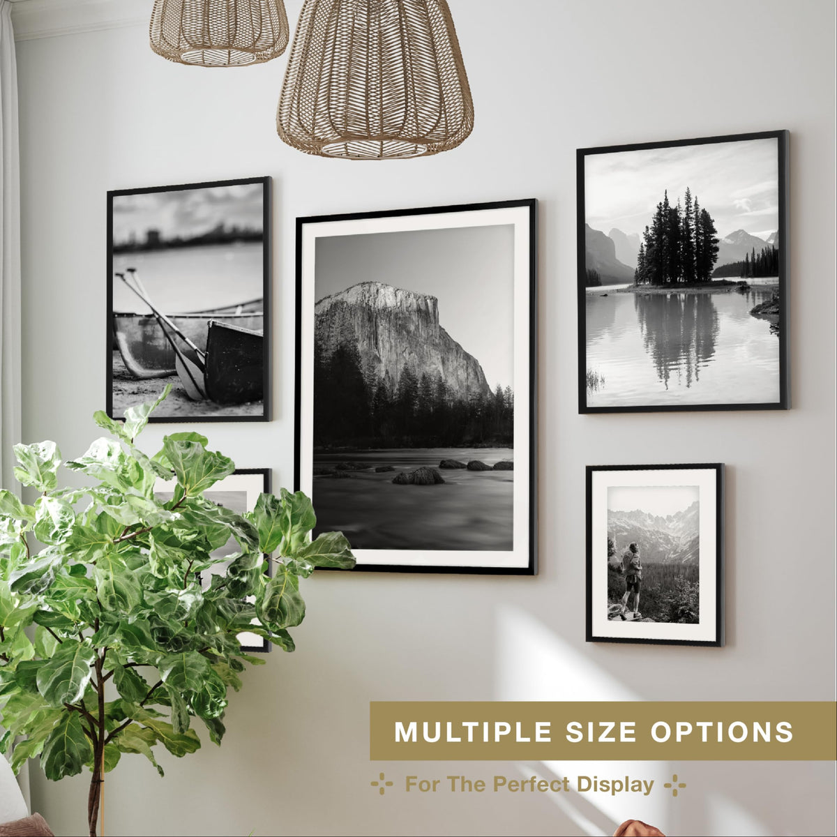 Everline Unmatted Poster Frame, 24x36, Black, 1-Pack