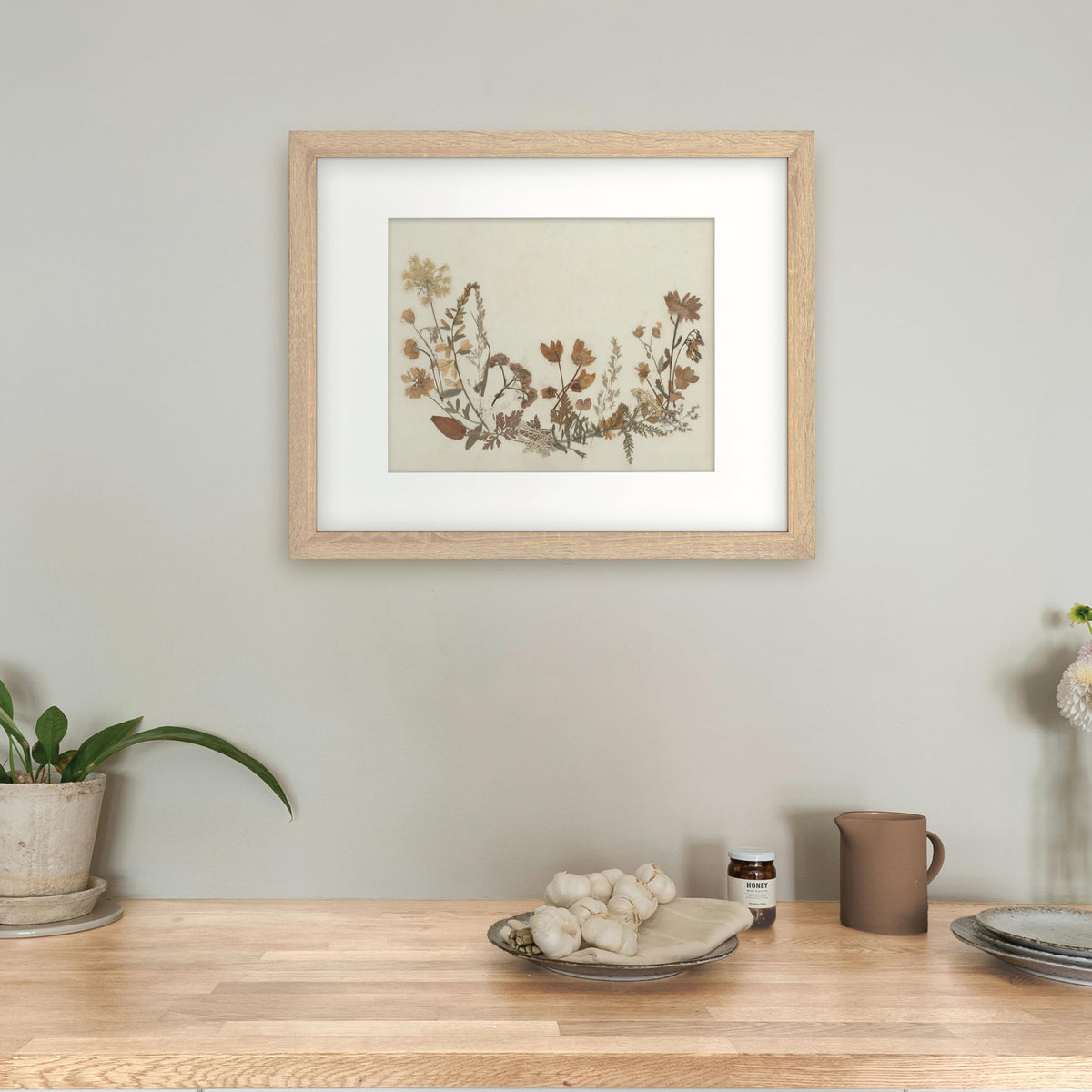 Studio Gallery Matted Picture Frame, 16x20 with 11x14 Mat, Natural Woodgrain, 1-Pack