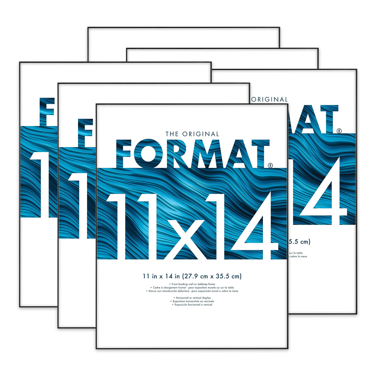 Format Picture Frame, 11x14, Black, 6-Pack