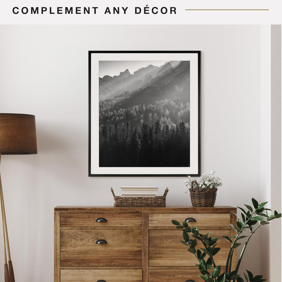 Everline Matted Poster Frame, 28x34 with 24x30 Mat, Black, 1-Pack