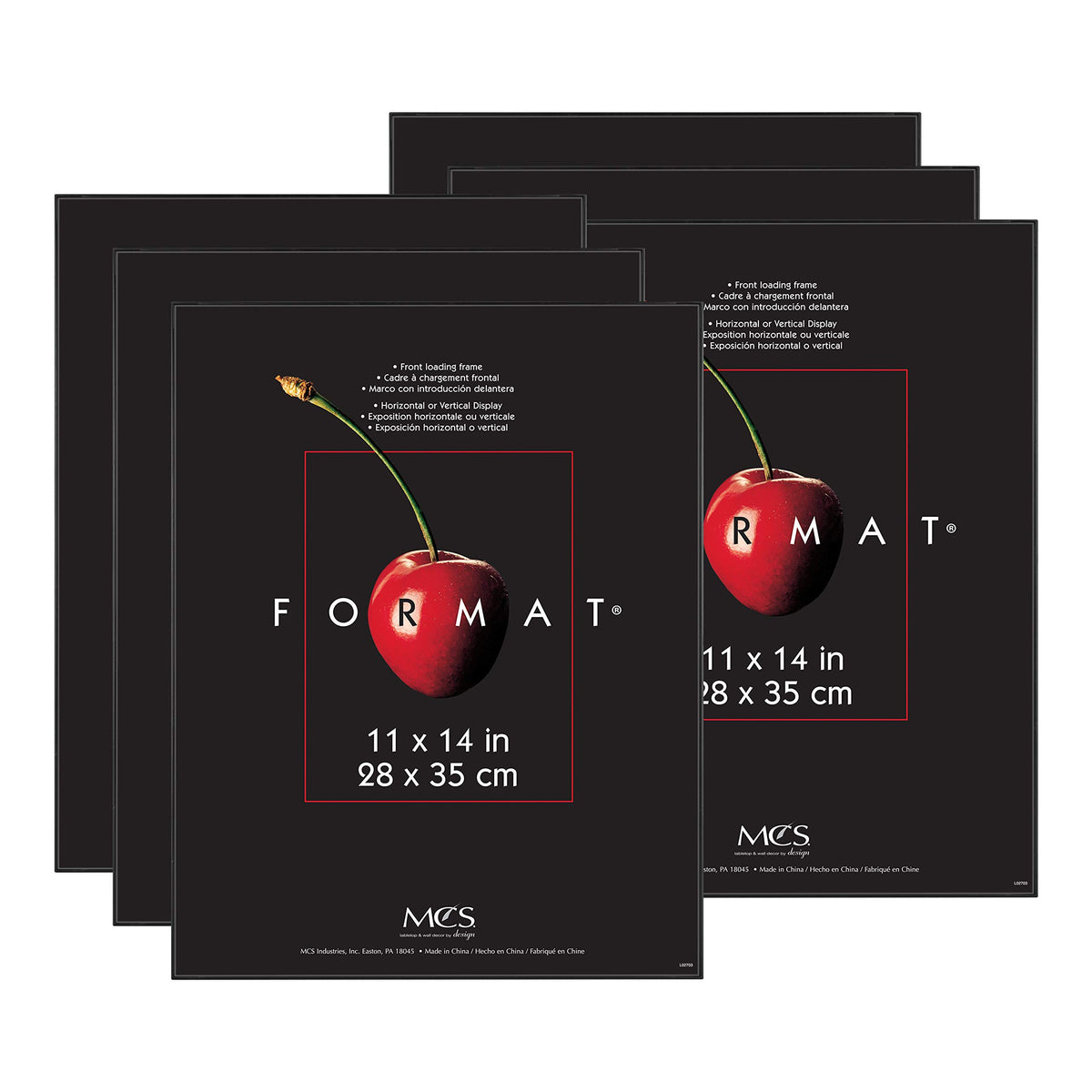 Format Picture Frame, 11x14, Black, 6-Pack