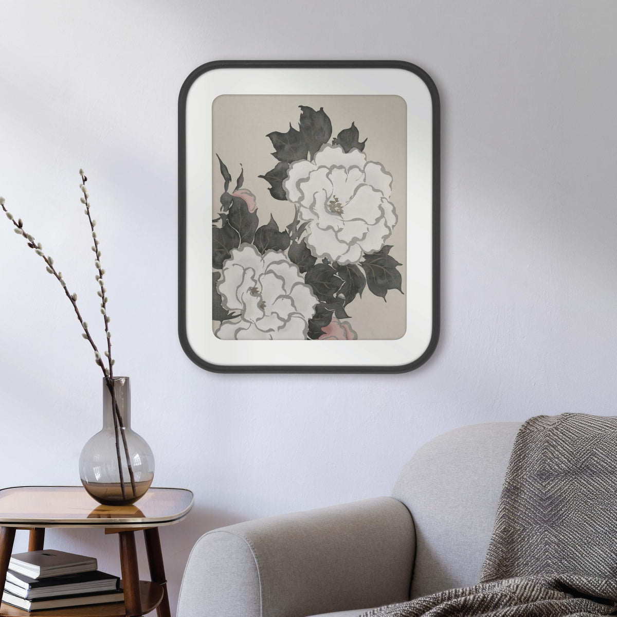 Modern Arc Matted Poster Frame, 20x24 with 16x20 Mat, Black, 1-Pack