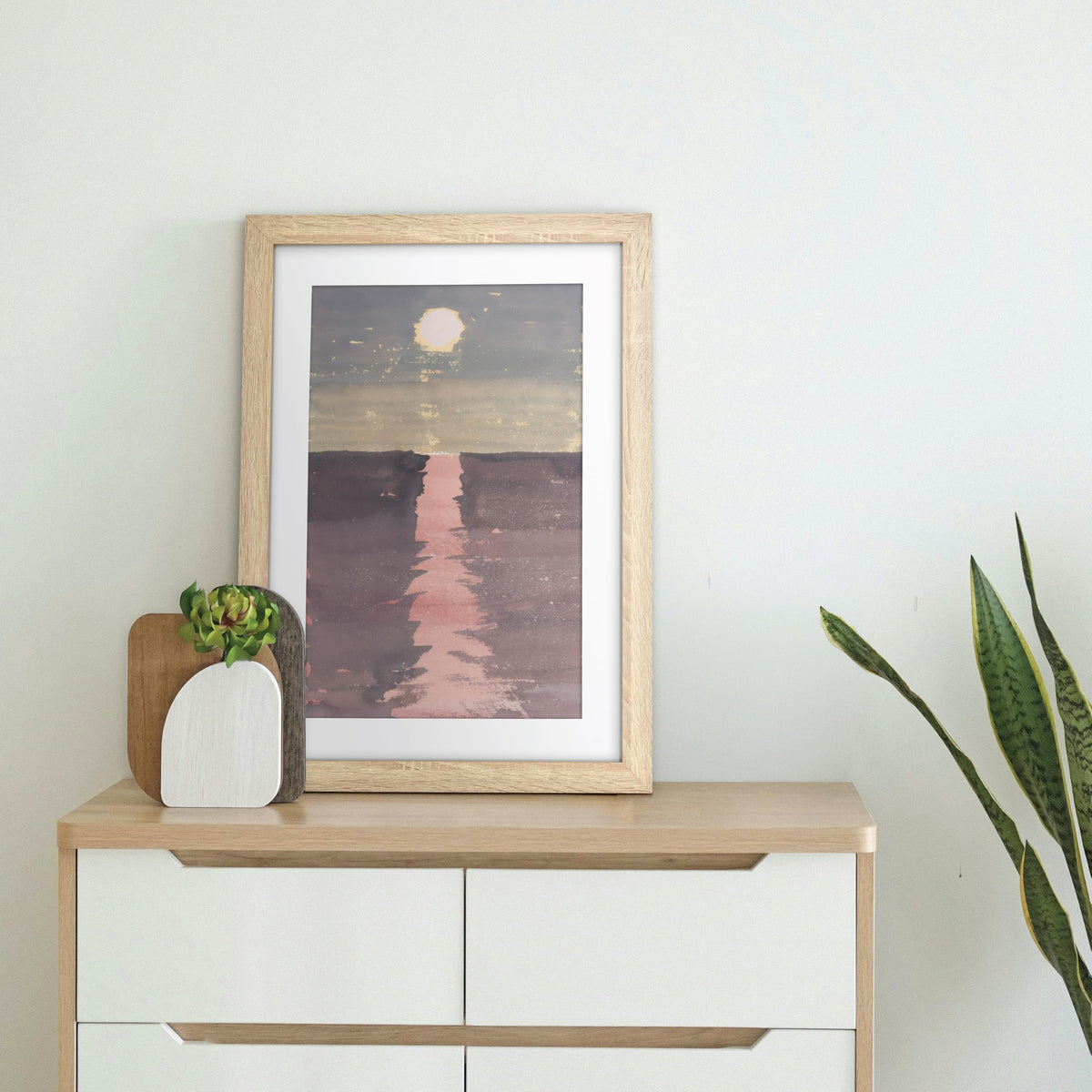 Studio Gallery Matted Picture Frame, 14x20 with 11x17 Mat, Natural Woodgrain, 1-Pack