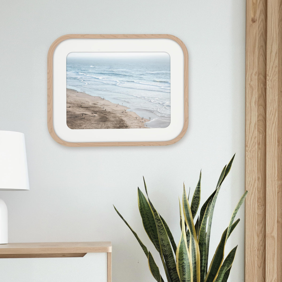 Modern Arc Matted Poster Frame, 16x20 with 12x16 Mat, Natural, 1-Pack