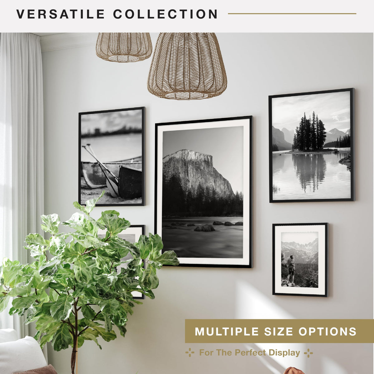 Everline Unmatted Poster Frame, 24x30, Black, 1-Pack