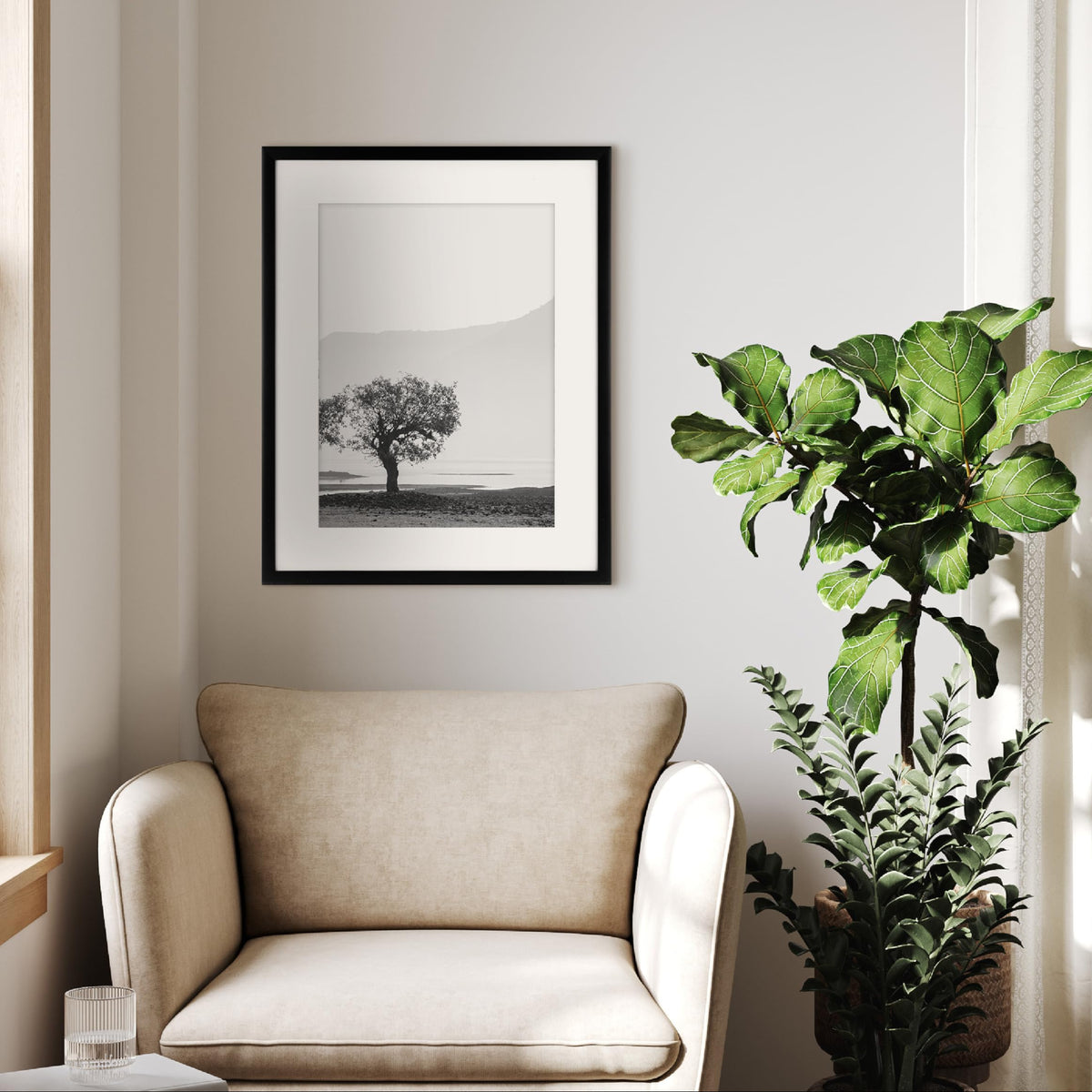 Everline Matted Poster Frame, 16x20 with 12x16 Mat, Black, 1-Pack
