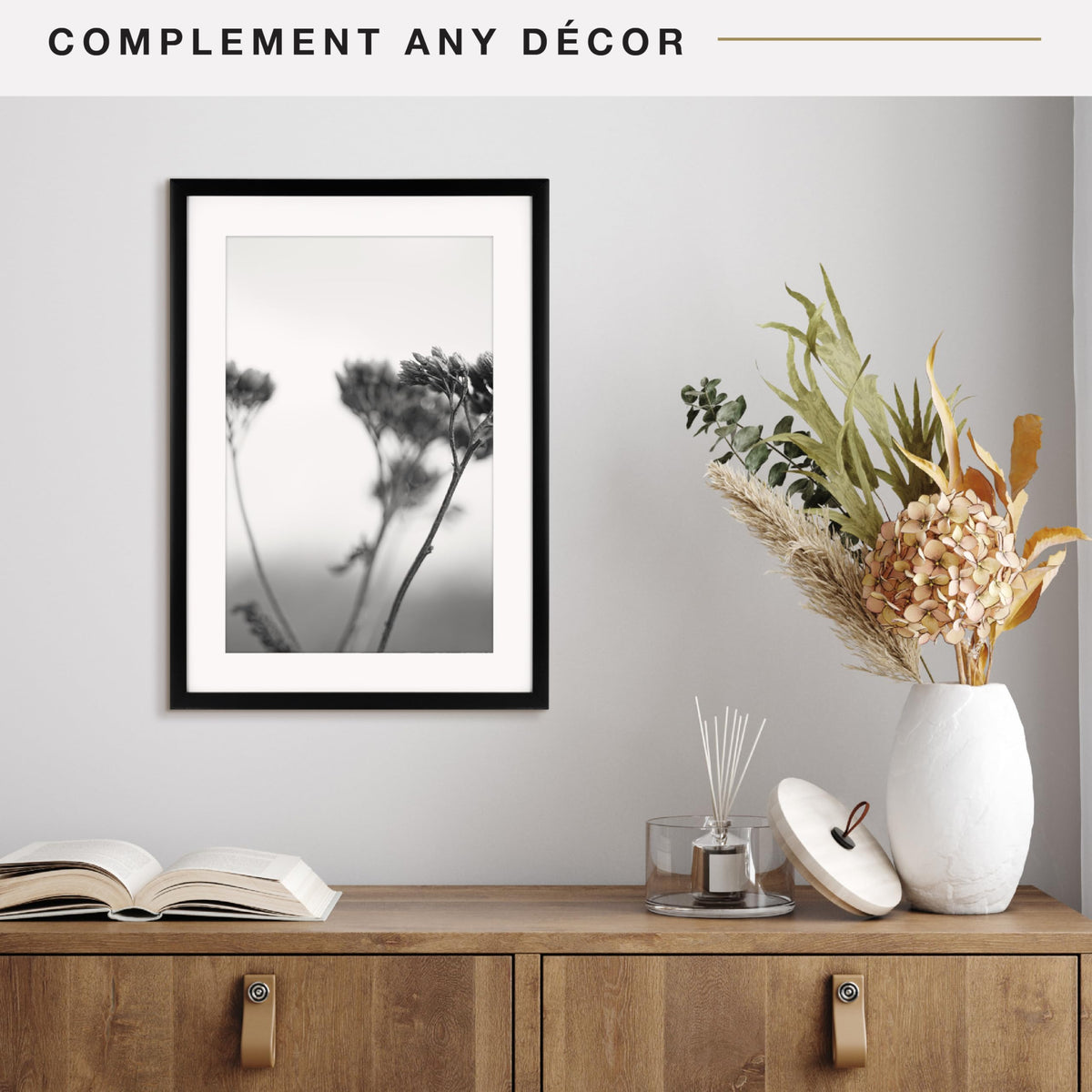 Everline Matted Poster Frame, 14x20 with 11x17 Mat, Black, 1-Pack
