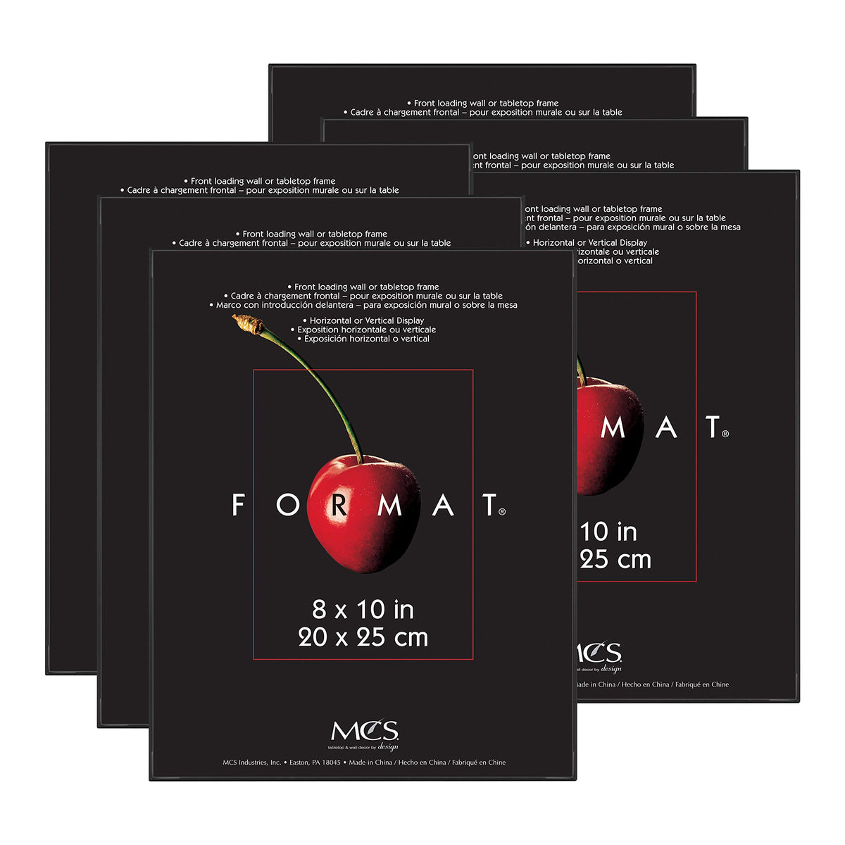 Format Picture Frame, 8x10, Black, 6-Pack