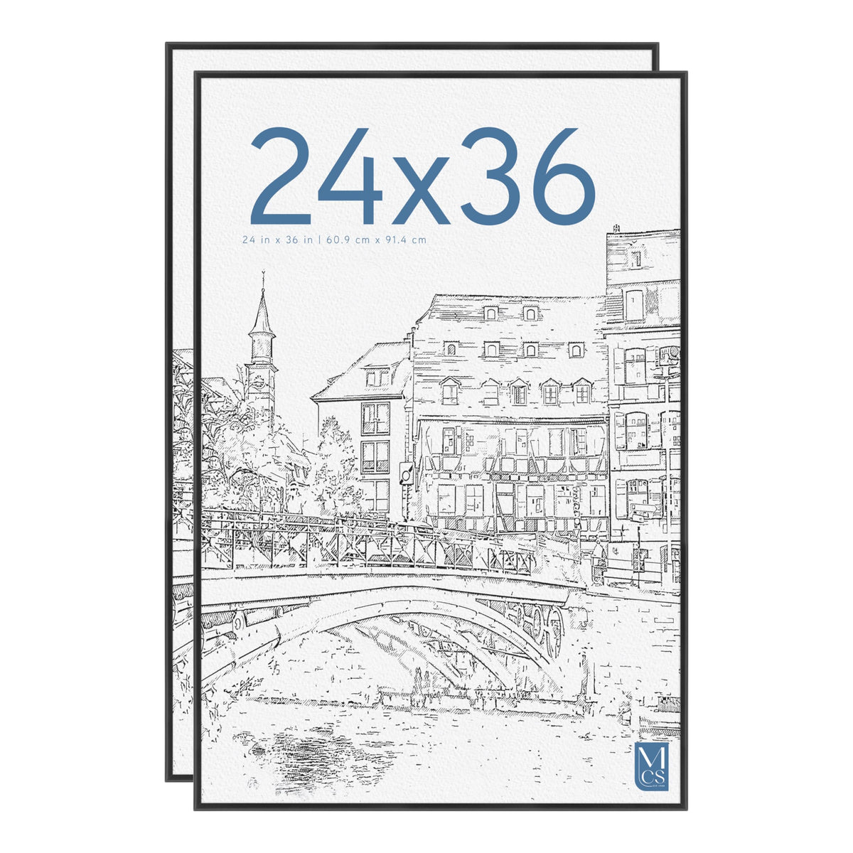 The Original Poster Frame, 24x36, Black, 2-Pack
