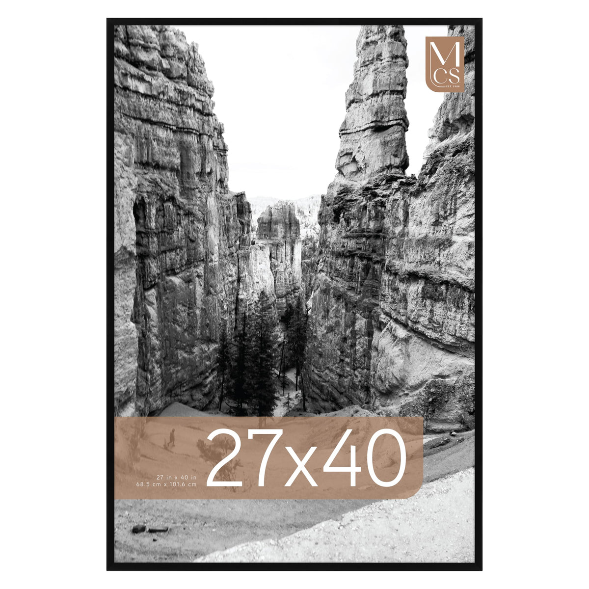 Everline Unmatted Poster Frame, 27x40, Black, 1-Pack