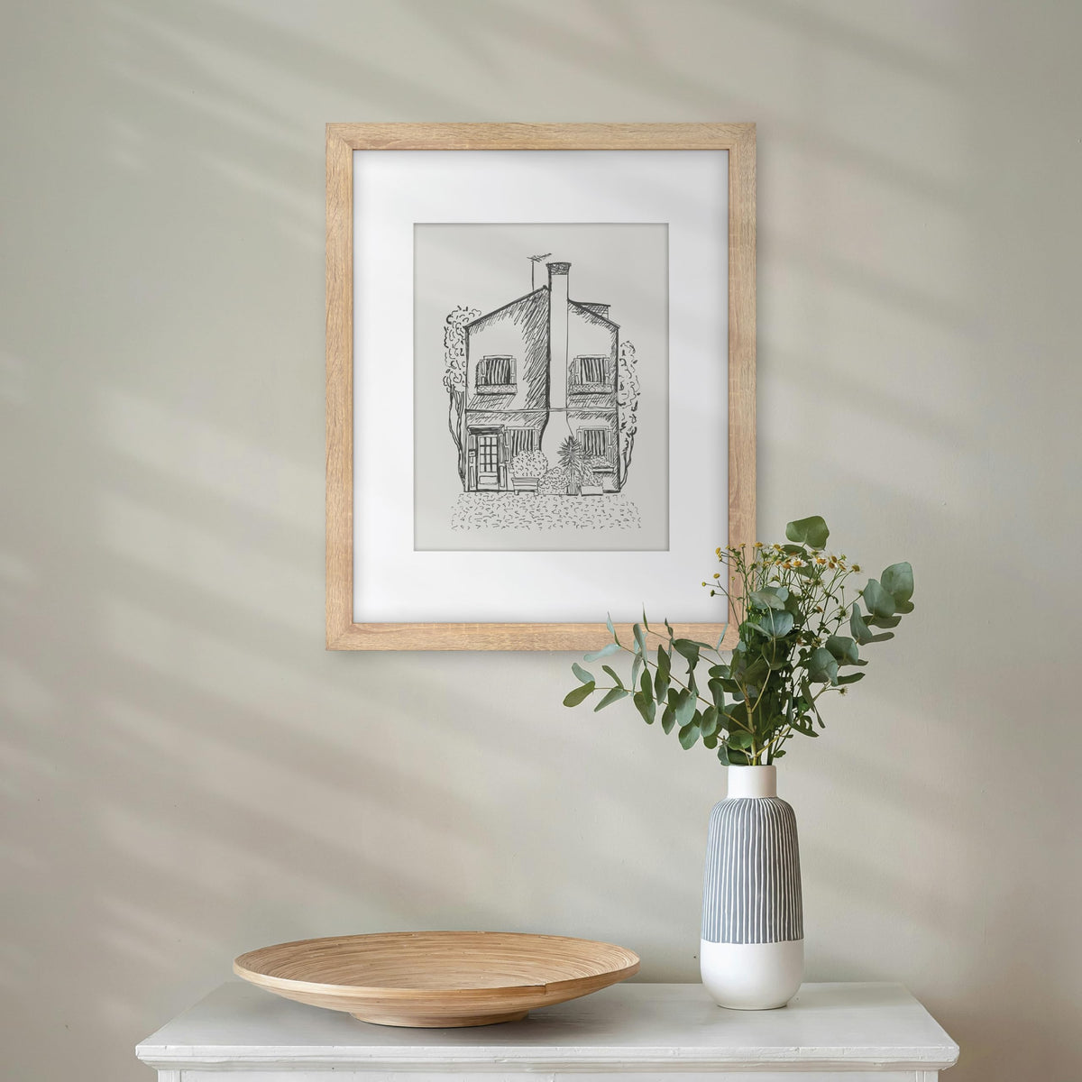 Studio Gallery Matted Picture Frame, 16x20 with 11x14 Mat, Natural Woodgrain, 1-Pack