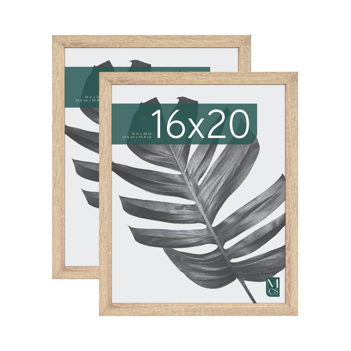 Studio Gallery Unmatted Picture Frame, 16x20, Natural Woodgrain, 2-Pack