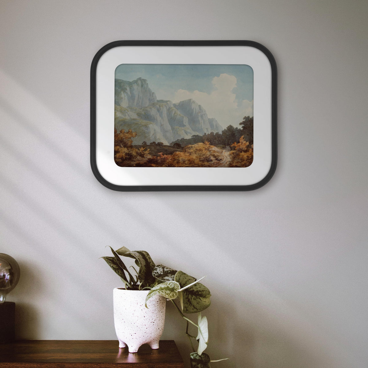 Modern Arc Matted Poster Frame, 16x20 with 12x16 Mat, Black, 1-Pack