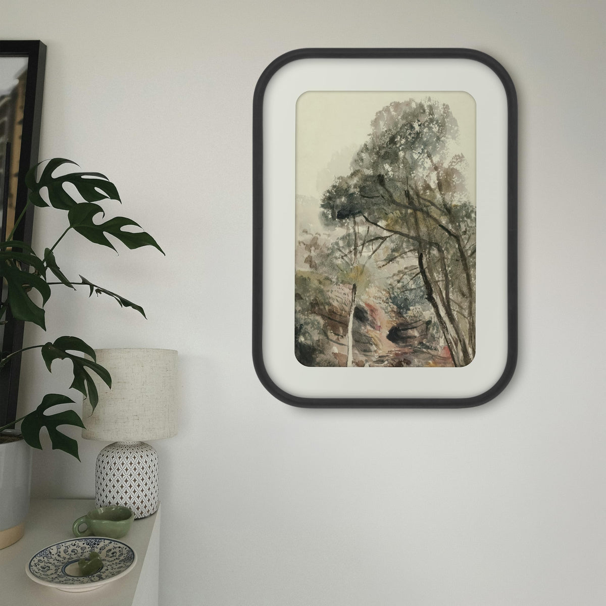 Modern Arc Matted Poster Frame, 16x22 with 12x18 Mat, Black, 1-Pack