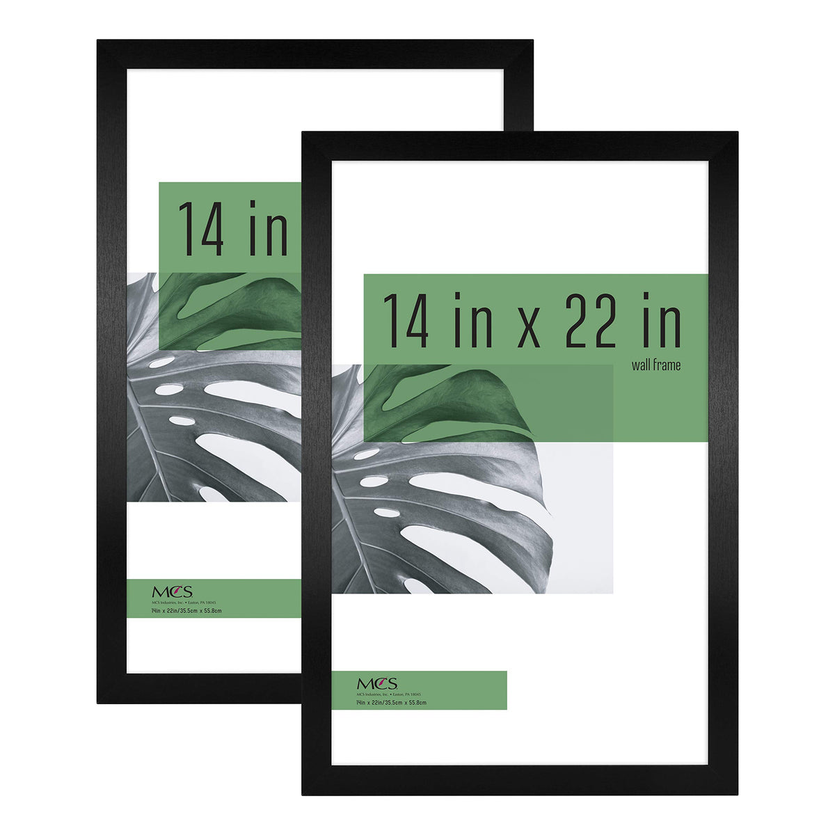 Studio Gallery Unmatted Picture Frame, 14x22, Black Woodgrain, 2-Pack