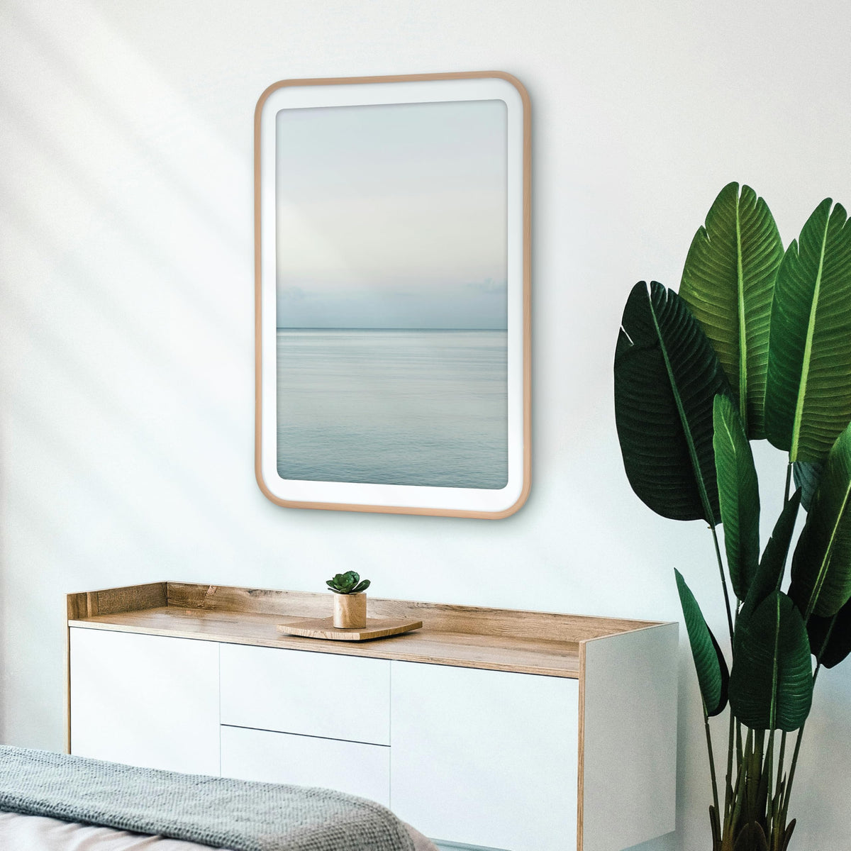 Modern Arc Matted Poster Frame, 27x40 with 24x36 Mat, Natural, 1-Pack