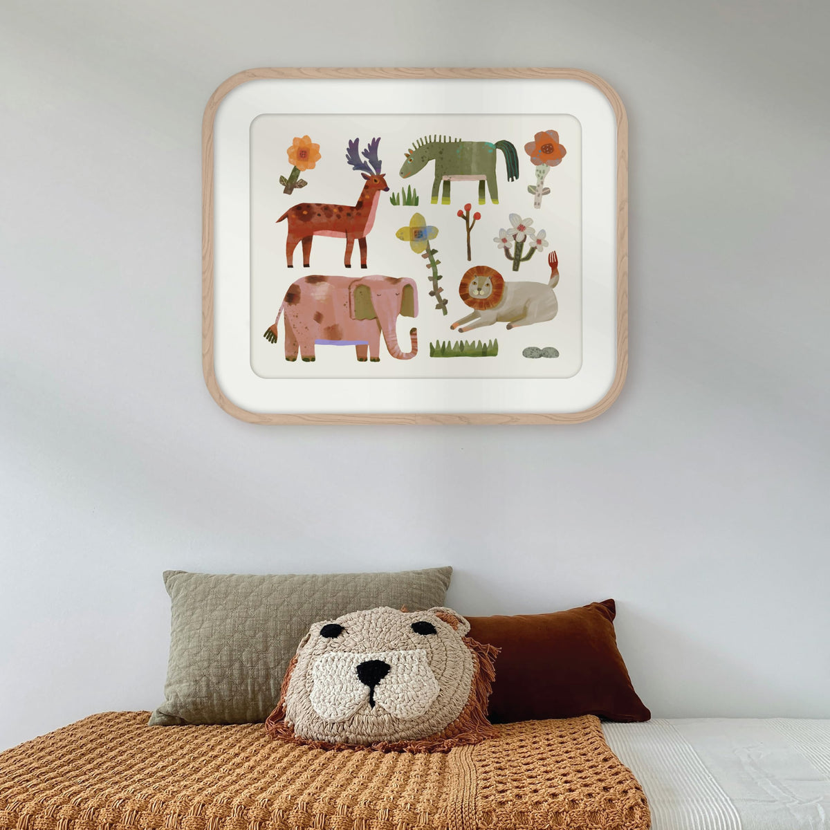 Modern Arc Matted Poster Frame, 20x24 with 16x20 Mat, Natural, 1-Pack