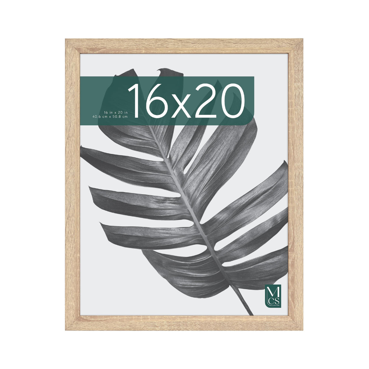 Studio Gallery Unmatted Picture Frame, 16x20, Natural Woodgrain, 1-Pack