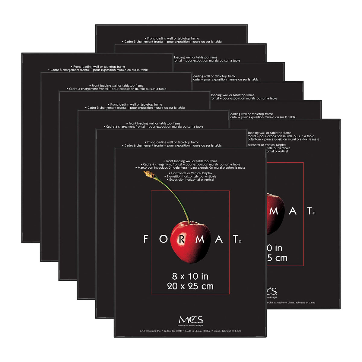 Format Picture Frame, 8x10, Black, 12-Pack