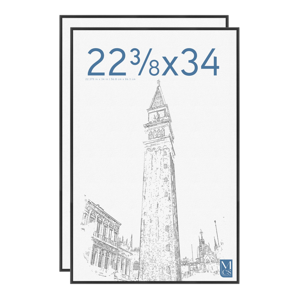 The Original Poster Frame, 22.375x34, Black, 2-Pack