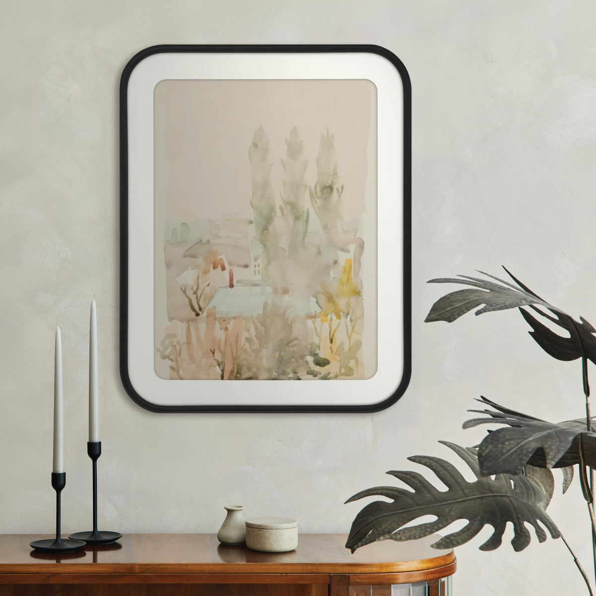Modern Arc Matted Poster Frame, 22x28 with 18x24 Mat, Black, 1-Pack
