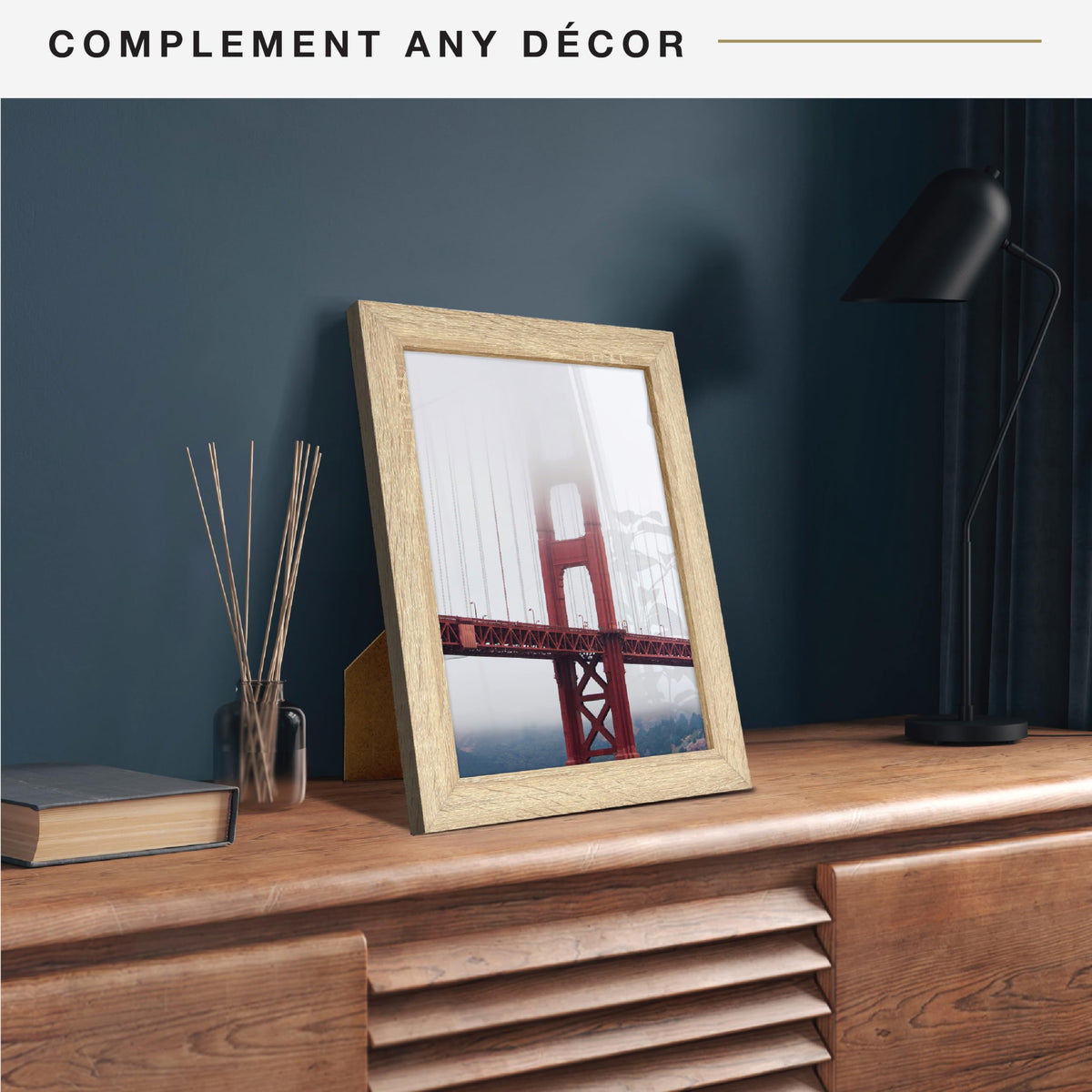 Studio Gallery Unmatted Picture Frame, 8x10, Natural Woodgrain, 1-Pack